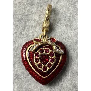 Jay Strongwater Mina Heart Charm The Charming Collection Red